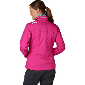 2019 Helly Hansen Womens Hooded Crew Mid Layer Jacket Dragon Fruit 33891